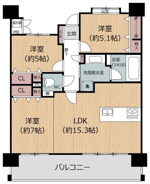 エイルマンション大分駅南イクシオの間取り|※図面と現況が異なる場合は現況を優先させていただきます。