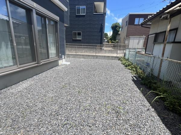 猪野　戸建ての庭|広さがあるのでプールや天体観測など、さまざまな用途で活用できます。