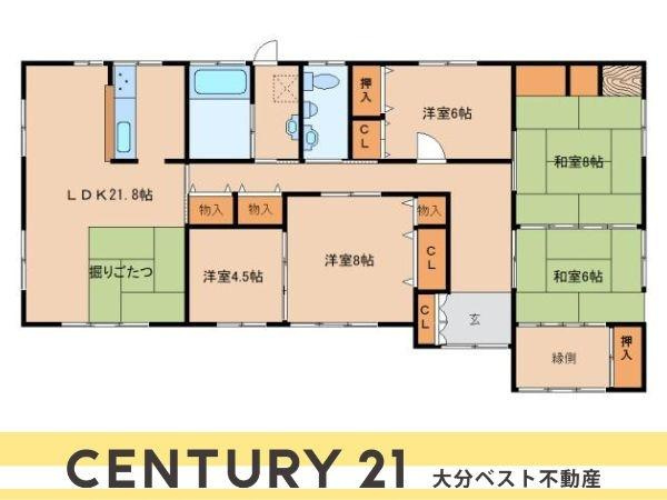 大字寒田　戸建ての間取り|※図面と現況が異なる場合は現況を優先させていただきます。