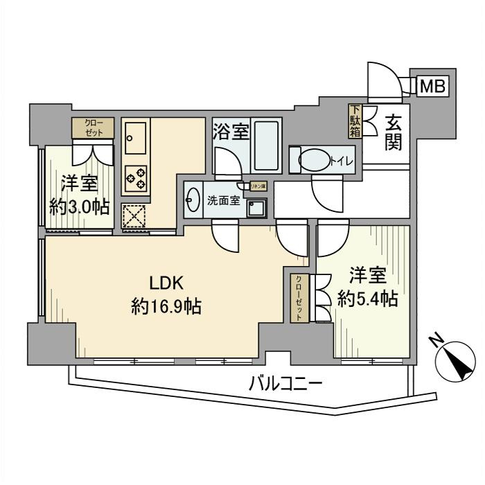 アトラスタワー六本木の間取り