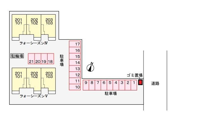 フォーシーズンVの区画図