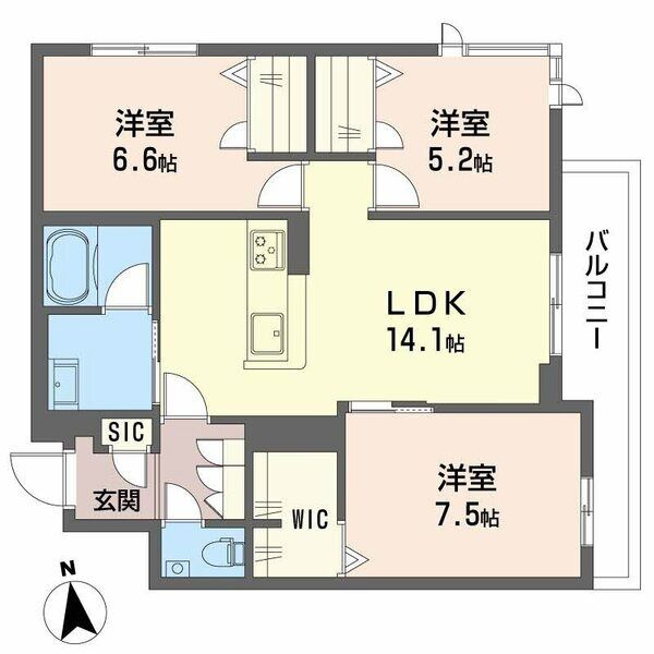 シャーメゾン　マイレの間取り