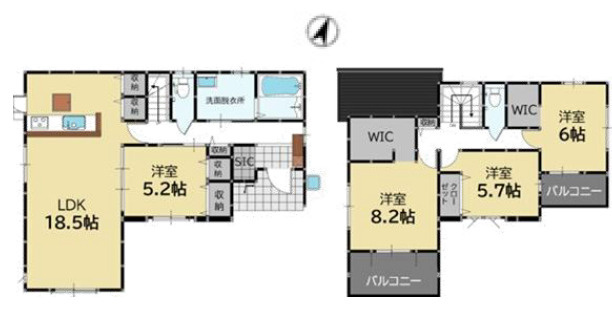 【間取り】 | 福岡市東区青葉6丁目4期　1号棟（全6棟）【仲介手数料無料・0円】 | 平日、土日祝日もお好きな日時にご見学可能です。お気軽にお問合せ下さい。