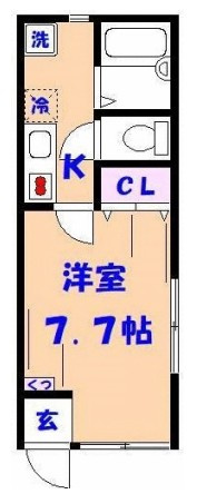 市川市真間２丁目のアパートの間取り