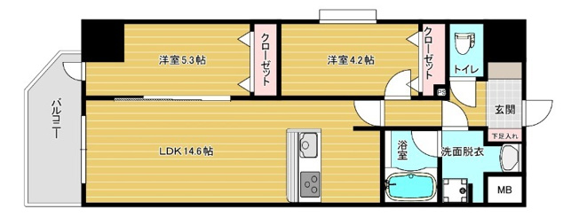【間取り】 | リファレンスリバービュー室見