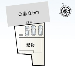 西尾市第81東幡豆町　新築分譲住宅　全1棟　1号棟の区画図
