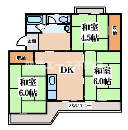 【間取り】 | ビレッジハウス千津ヶ谷