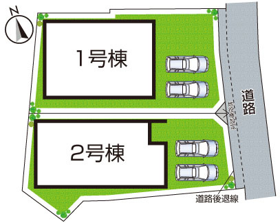 羽曳野市向野　第4期　新築一戸建ての区画図|全2区画