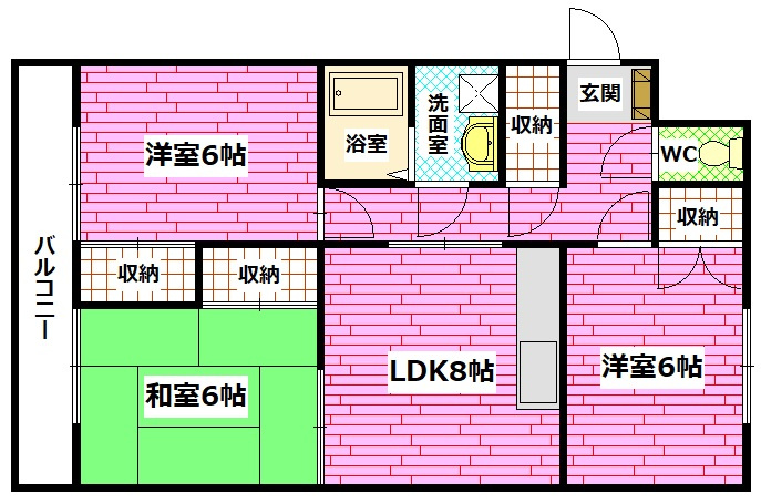 アーバンコート南幸の間取り