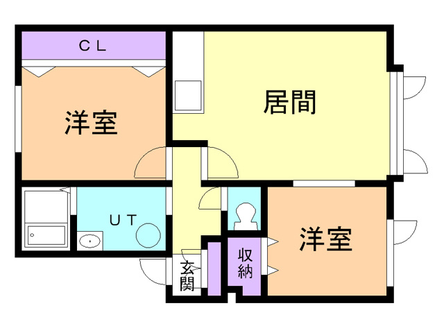 コーポオアシス２の間取り