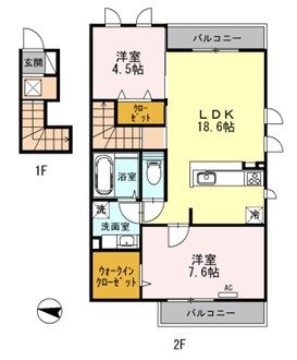 ハイツKの間取り