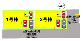 よかタウン／西区田崎3丁目1期／2号棟の区画図