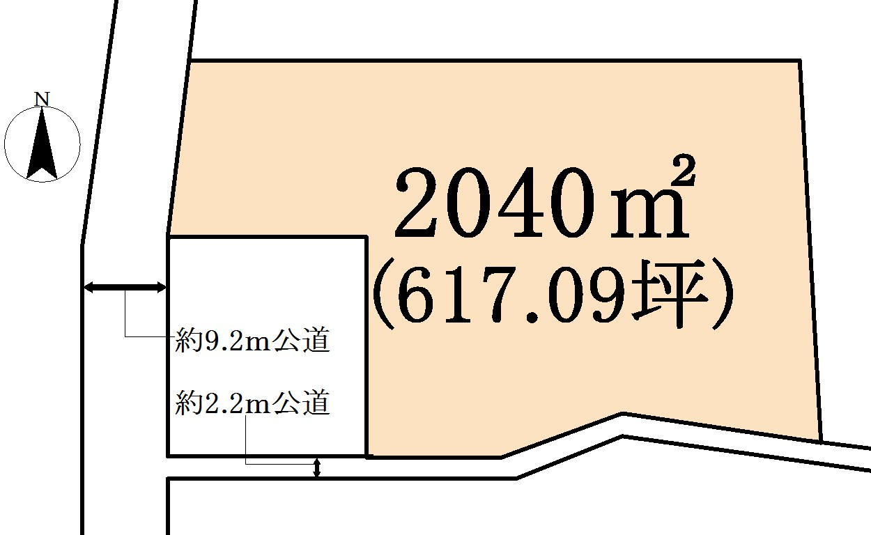 東松山市東平2209-8 土地617坪の土地図