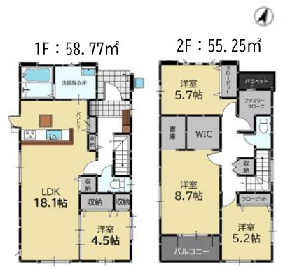 【間取り】 | 福岡市東区青葉6丁目4期　5号棟（全6棟）【仲介手数料無料・0円】 | 平日、土日祝日もお好きな日時にご見学可能です。お気軽にお問合せ下さい。