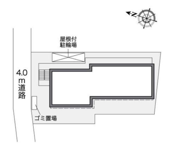 レオパレスグランデⅢの区画図