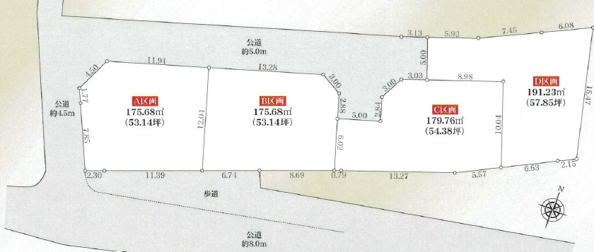 厚木市中依知の区画図