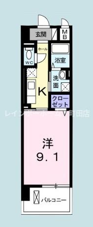 エスポワール南林間※初期費用分割あと払いサービス利用可能物件の間取り