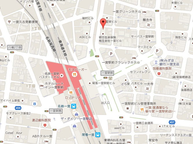 朝日生命一宮ビルの地図