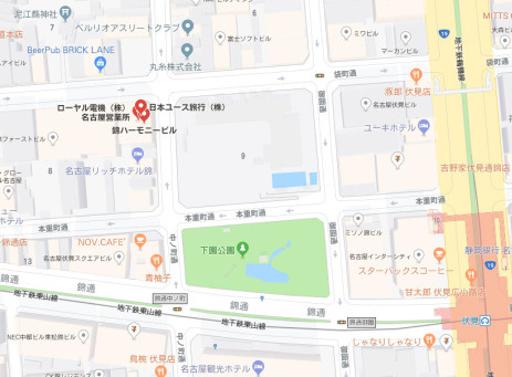 錦ハーモニービルの地図