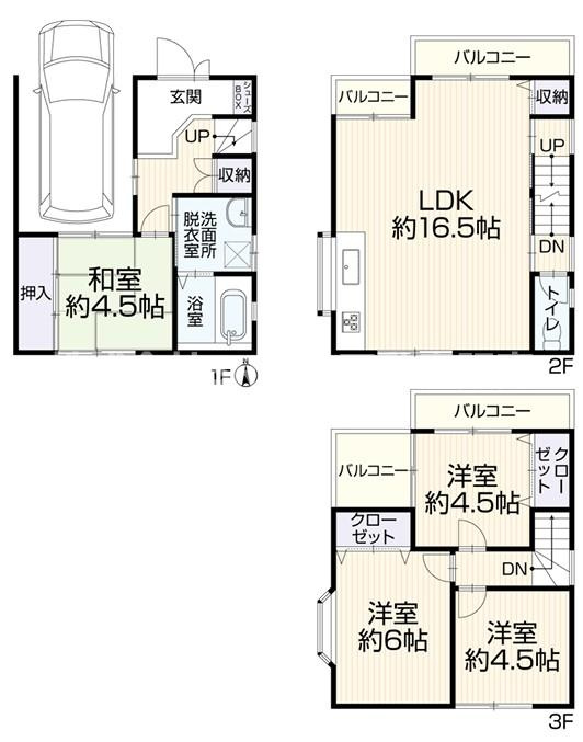 水走1丁目中古戸建の間取り|2026年7月に内外装リフォーム完了済みで、室内大変キレイで快適にお過ごしいただけます！