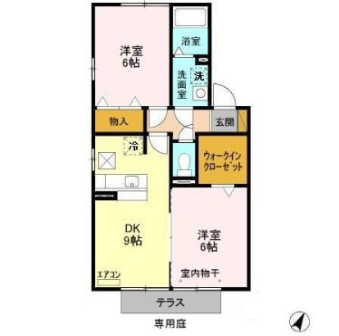 トレグラース　Ｂ棟仲介手数料（賃料の1.10ヵ月）の50％OFF対象物件！の間取り