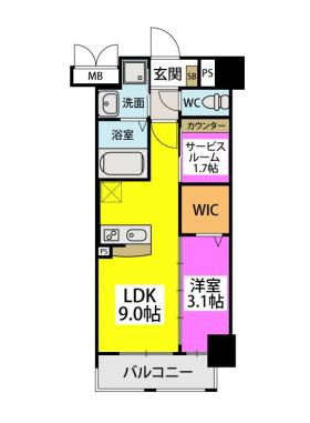 【間取り】 | ラフィーネ箱崎駅前
