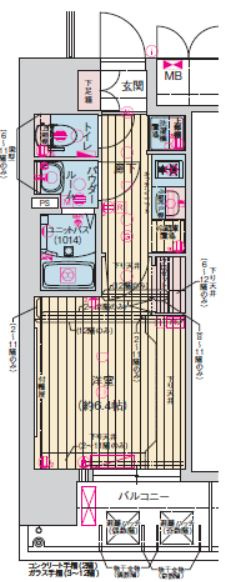 プレサンス梅田ヴェルテの間取り
