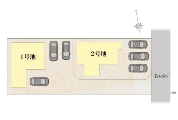 津市高茶屋6丁目 新築戸建【全2棟】の区画図