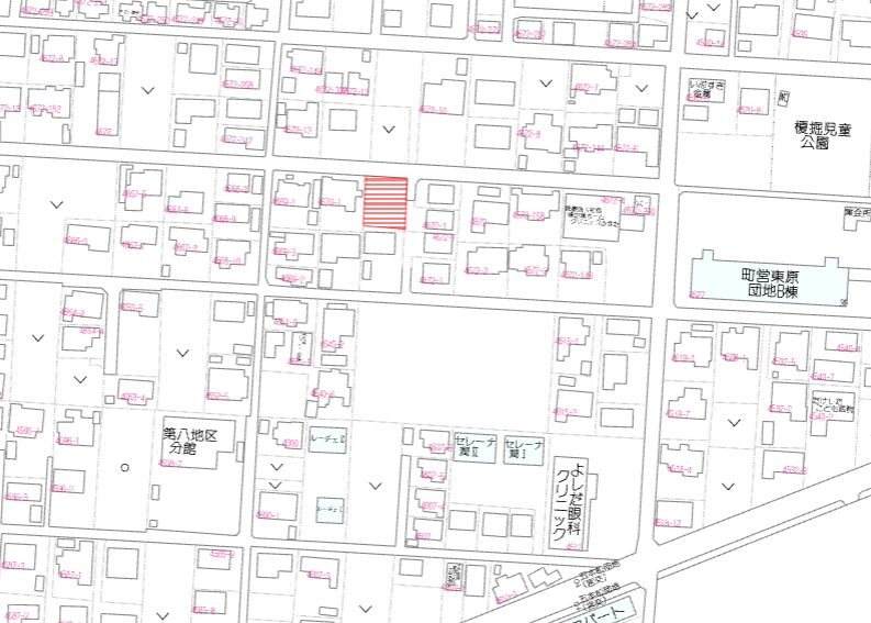 北諸県郡三股町大字樺山の売地の土地図