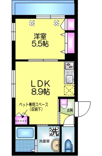 ヘーベルメゾン押上の間取り|★角部屋２面窓★