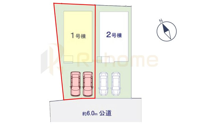 守谷市松ケ丘7期　新築戸建て　1号棟の区画図|大きなお買い物だからこそ、メリット・デメリットを伝えさせて頂きます。
R-homeにお任せください♪