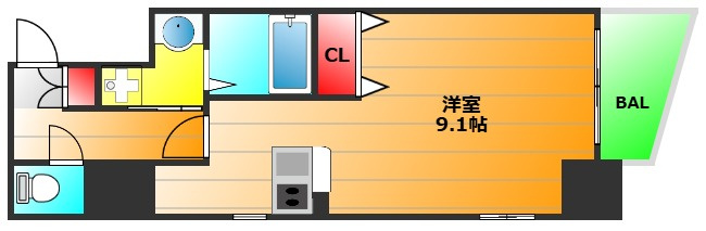 プレサンス中之島公園パークレジデンスの間取り|現状有姿
