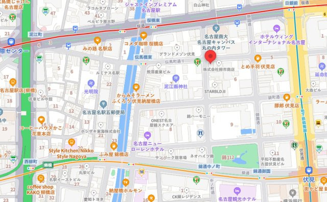 錦エムワンビルの地図