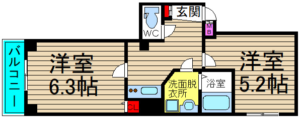 ギャレナンバの間取り|現状有姿