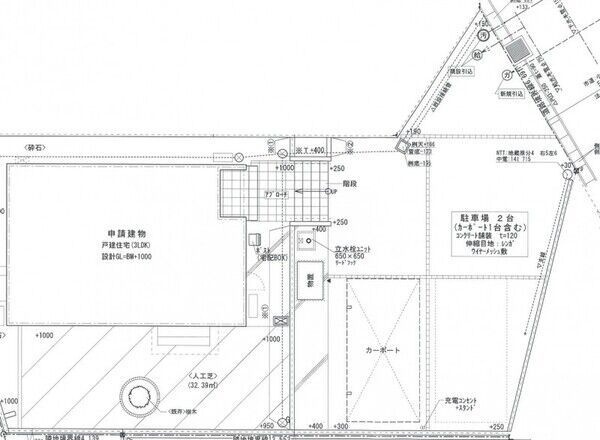 渡邉様戸建賃貸住宅の駐車場
