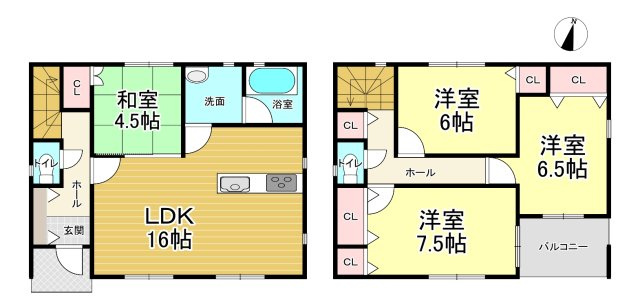 【間取り】 | クレイドルガーデン石巻市あゆみ野　第1　全５棟