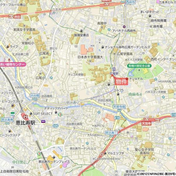 マイプレジール広尾の地図