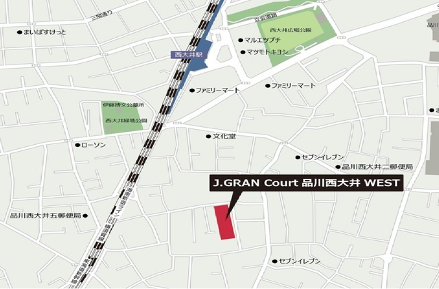 Ｊ．ＧＲＡＮ　Ｃｏｕｒｔ　品川西大井ＷＥＳＴの地図