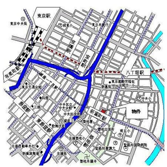 パークアクシス銀座イーストの地図