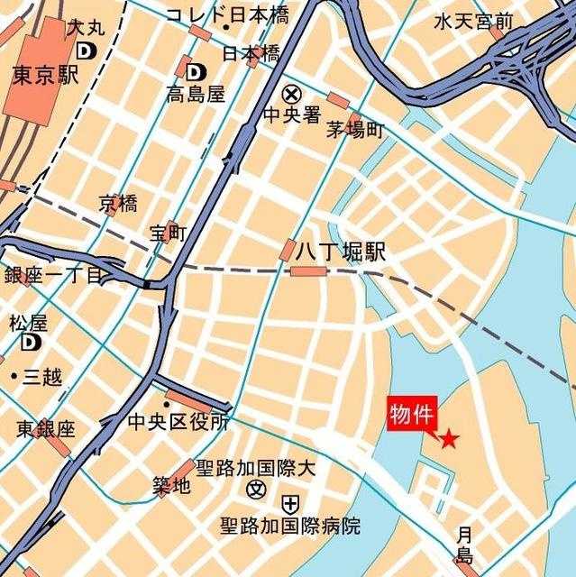 リバーポイントタワーの地図