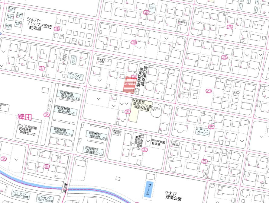 北諸県郡三股町稗田の売地の土地図