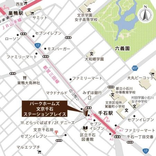パークホームズ文京千石ステーションプレイスの地図