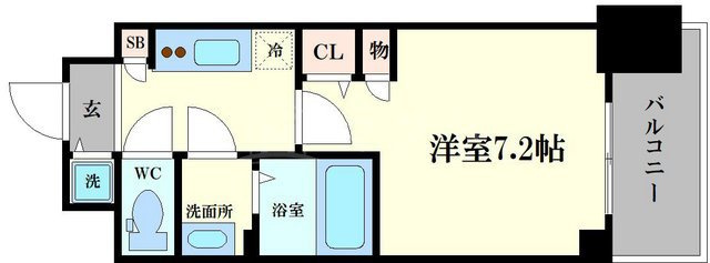 スワンズ谷町セントシティの間取り