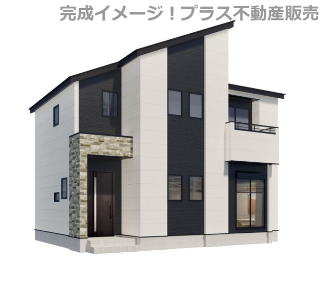 【外観】 | 福岡市西区泉3丁目3期　1号棟（全1棟）【仲介手数料無料・0円】 | 完成イメージの外観パースです。