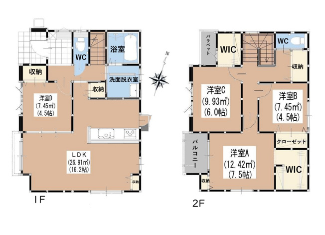 【間取り】 | 福岡市西区泉3丁目3期　1号棟（全1棟）【仲介手数料無料・0円】 | 平日、土日祝日もお好きな日時にご見学可能です。お気軽にお問合せ下さい。