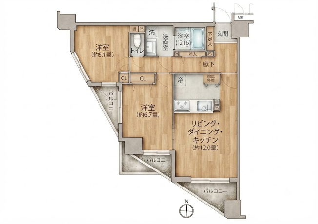 【間取り】 | ソオワ川崎ウエスト