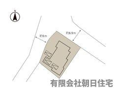 【区画図】 | 西尾町リフォーム戸建 | 区画図です。角地ですが、段差があるため出入りは北西側道路からになります。