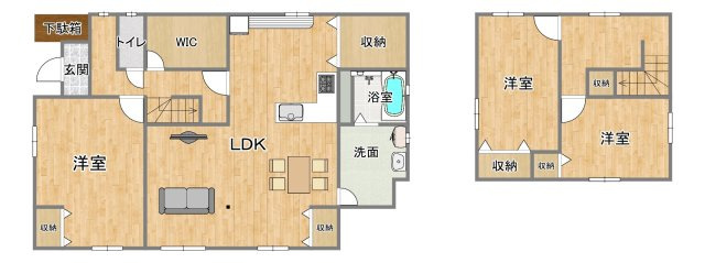 神原１丁目戸建ての間取り