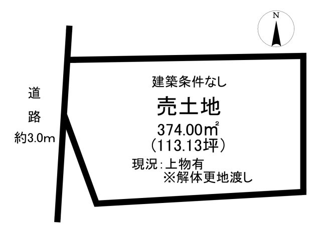 栃木市新井町388-3の土地図