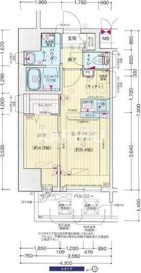 プレサンスOSAKA東中本エシデルの間取り